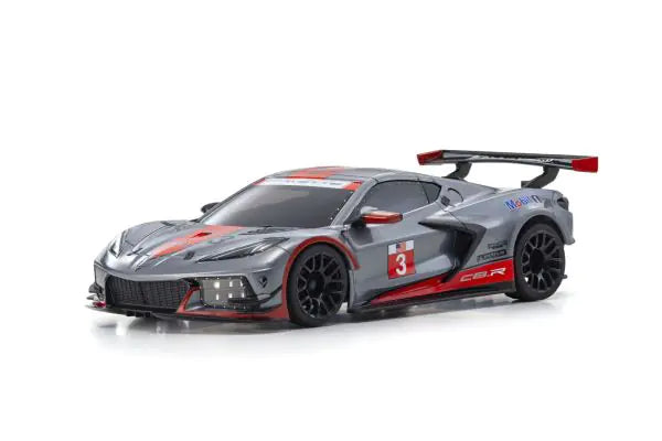 KYOSHO MINI-Z MR-04W-MM CHEVROLET® CORVETTE® C8.R Gunmetal / Red Body MZP244GMR