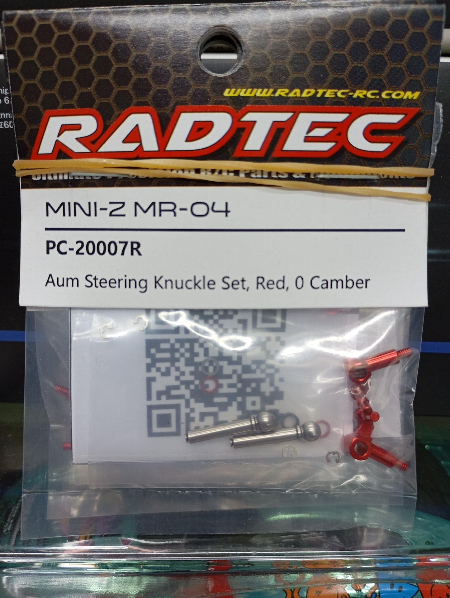 RACTEC KYOSHO MINI-Z MR-04 ALU.STEERING KNUKLE (RED ) PC-20007R