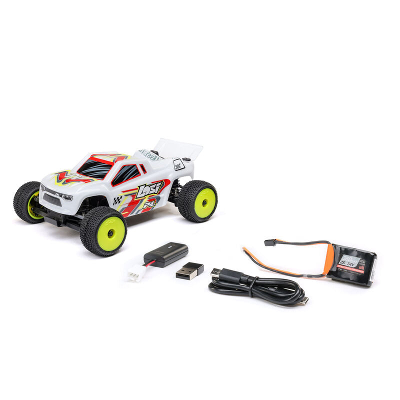 LOSI 1/28 Micro-T 2S 2WD RTR Stadium Truck (Battery & Charger Included), White