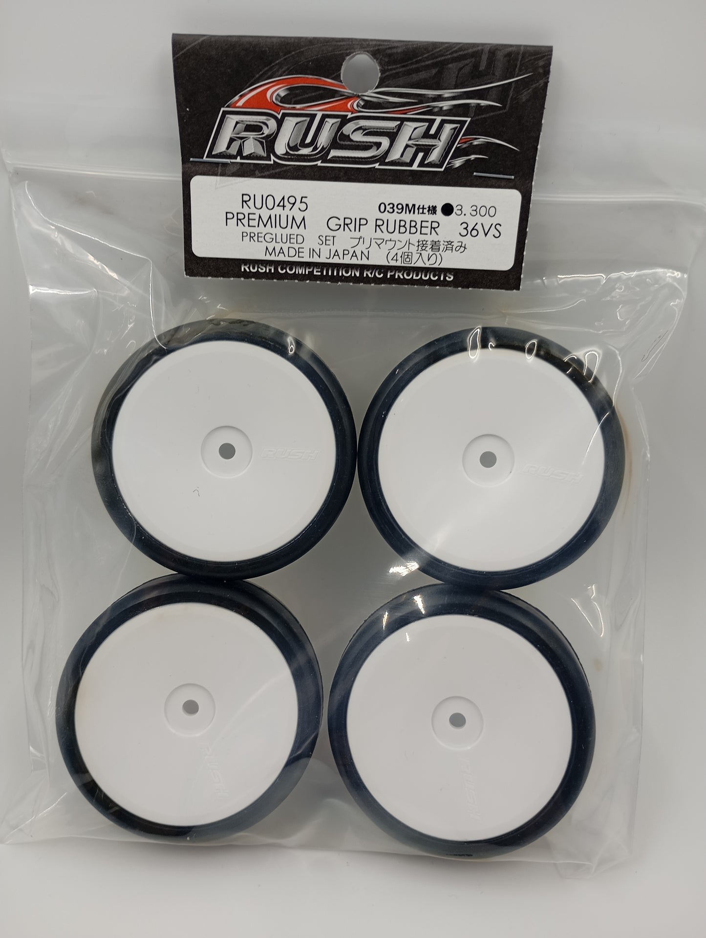RUSH RU0495 36VS 1/0 TOURINGCAR TIRE SET PERGLUED