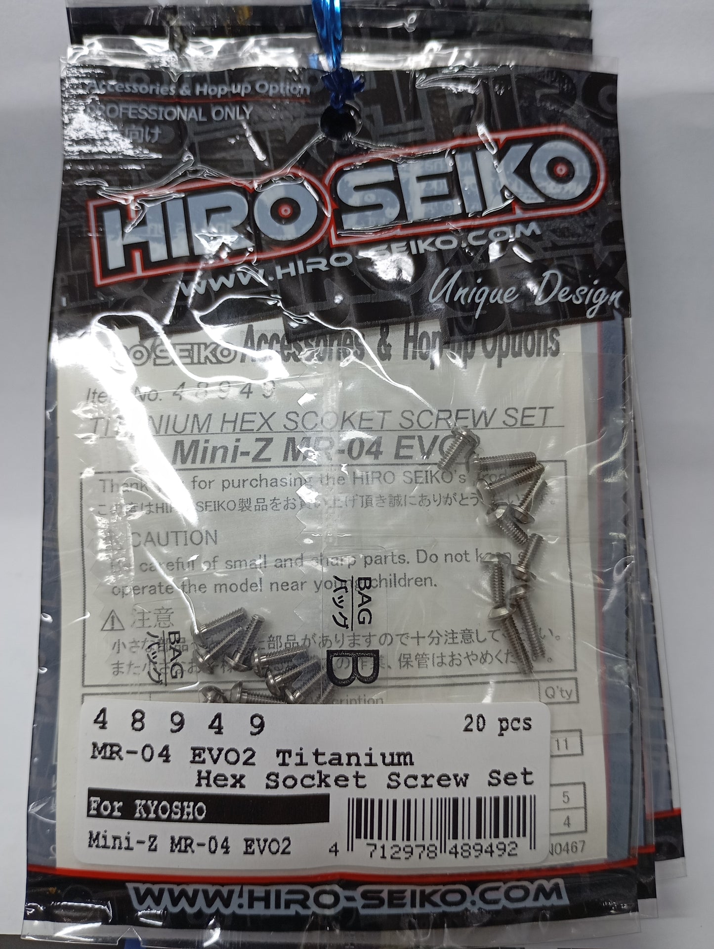 HIROSEIKO Kyosho MINI-Z MR-04 EVO2 Titanium Hex Socket Screw set HS-48949