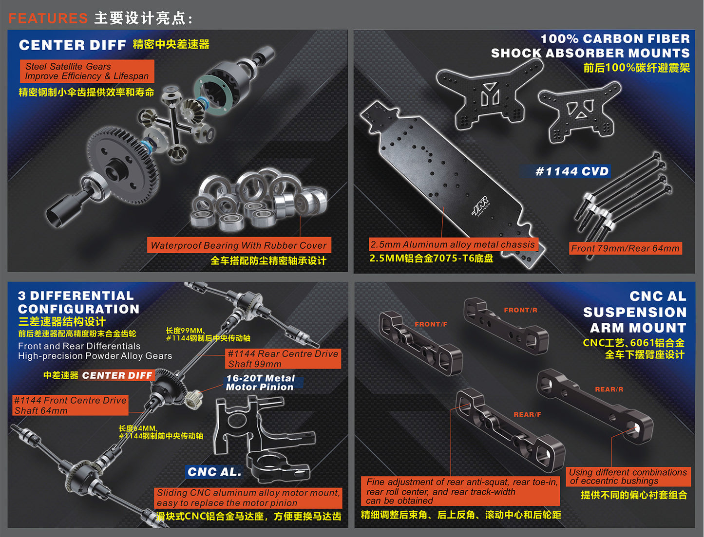 HNR SATURN 1/10 high-performance electric off-road car kit  H9806