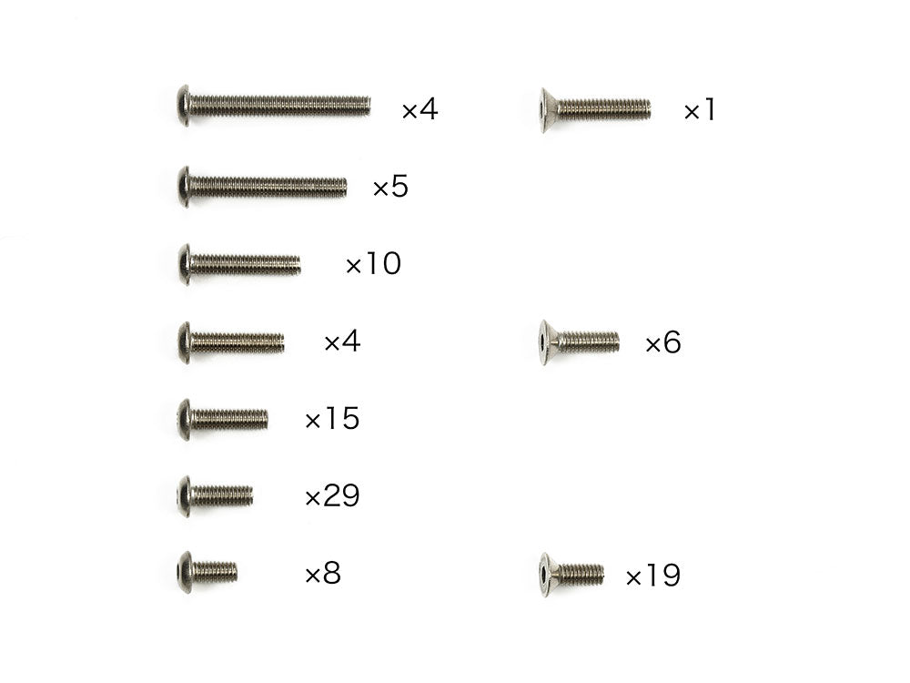 Tamiya 47488 XV-02 Titanium Screw Set