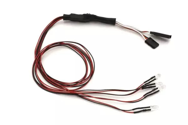 KYOSHO LED LightUnit(Φ5/4Bulbs/L=400/Clear＆Red) 97054-4CR-B