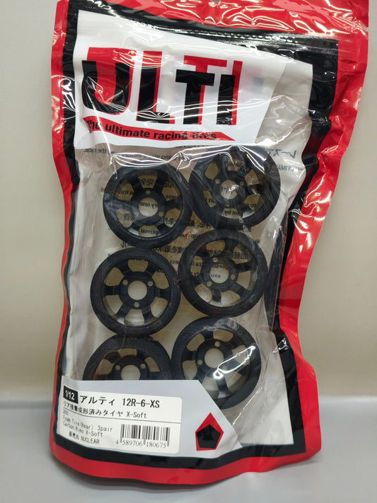 ULTI 1/12 REAR TIRE SET  3PAIR 12R-6-XS