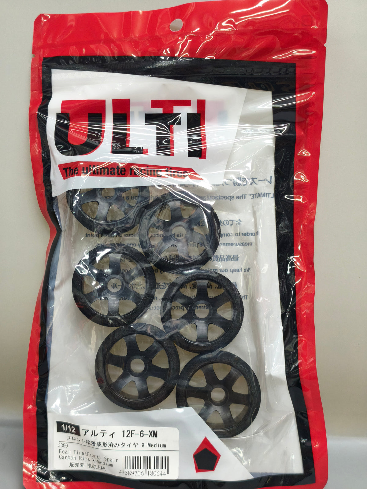 ULTI 1/12 FRONT TIRE SET 3 PAIR 12F-6-XM