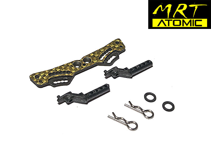 ATOMIC MRT MRTP-UP07 CARBON REAR SHOCK TOWER AND BODY POST