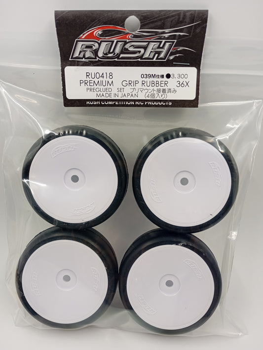 RUSH RU0418 36X 1/0 TOURINGCAR TIRE SET PERGLUED