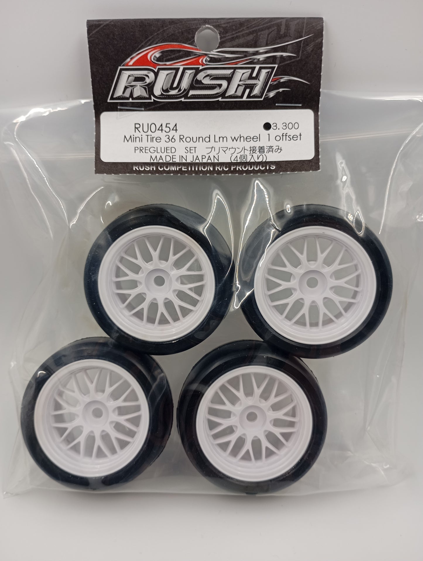 RUSH RVO454 MINI TIRE 36 ROUND LM WHEEL 1 OFFSET PREGLUED