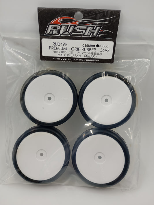 RUSH RU0495 36VS 1/0 TOURINGCAR TIRE SET PERGLUED