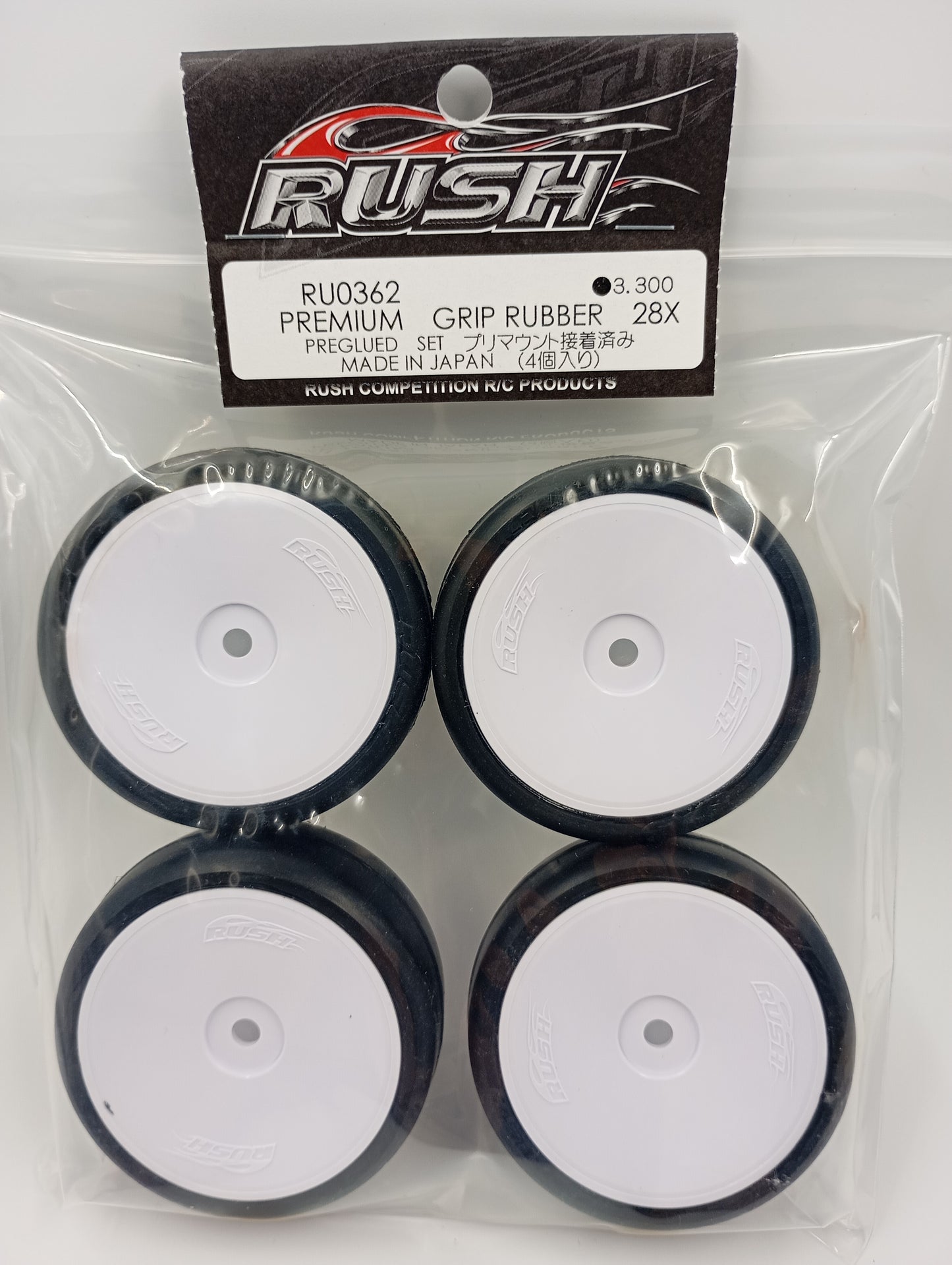 RUSH RU0362 28X 1/0 TOURINGCAR TIRE SET PERGLUED