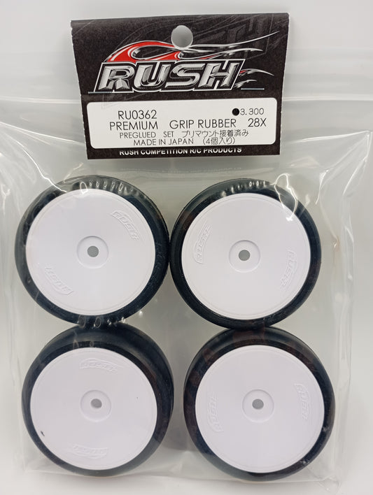 RUSH RU0362 28X 1/0 TOURINGCAR TIRE SET PERGLUED
